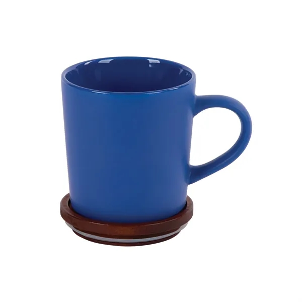 Copenhagen 16 oz. Ceramic Mug w/ Wood Lid... from ASI 67866 Logomark/Valumark