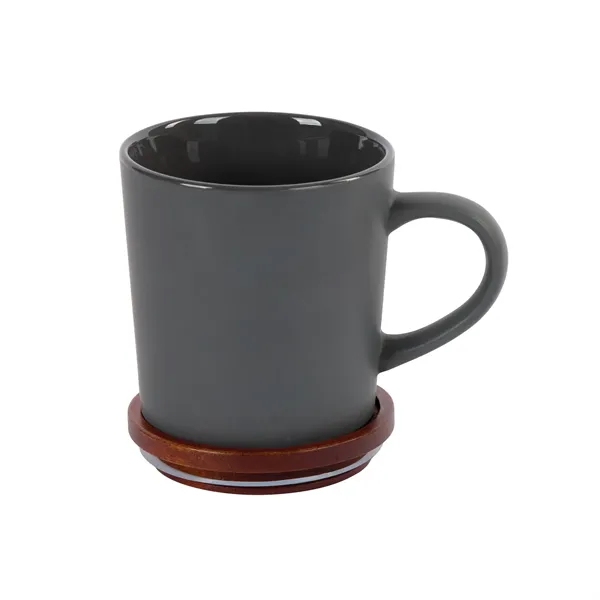 Copenhagen 16 oz. Ceramic Mug w/ Wood Lid... from ASI 67866 Logomark/Valumark