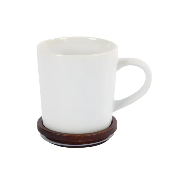 Copenhagen 16 oz. Ceramic Mug w/ Wood Lid... from ASI 67866 Logomark/Valumark
