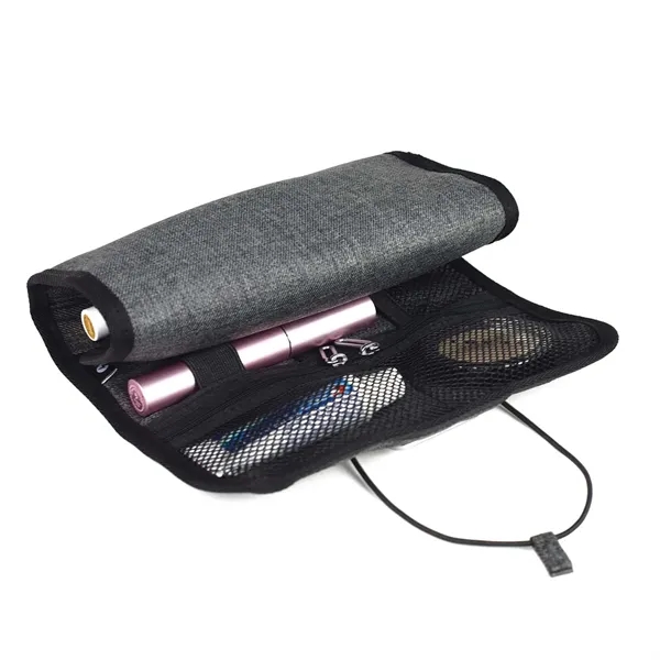 Water-repellent tech organizer with storage compartments and secure closure tabbed elastic... from ASI 68507 The Magnet Group / The Bag Factory®