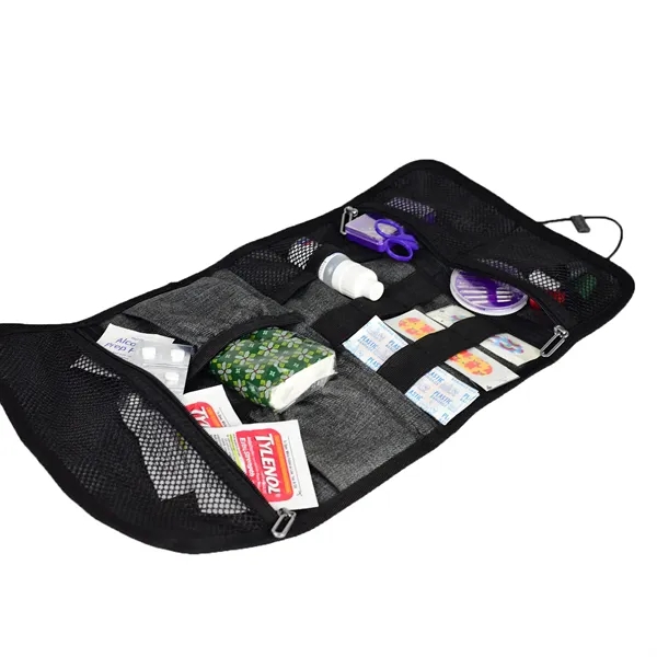 Water-repellent tech organizer with storage compartments and secure closure tabbed elastic... from ASI 68507 The Magnet Group / The Bag Factory®