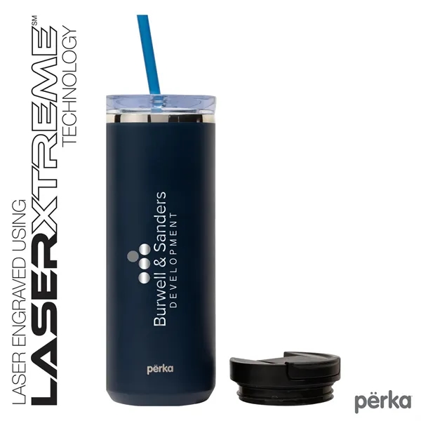 Perka® Trent 18 oz. Double Wall, Stainless Steel Hot/Cold...... from ASI 67866 Logomark/Valumark