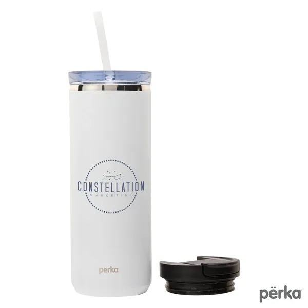 Perka® Trent 18 oz. Double Wall, Stainless Steel Hot/Cold...... from ASI 67866 Logomark/Valumark