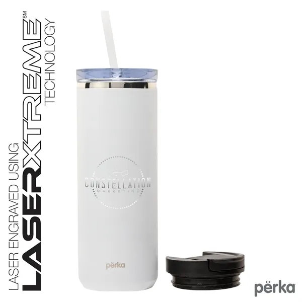 Perka® Trent 18 oz. Double Wall, Stainless Steel Hot/Cold...... from ASI 67866 Logomark/Valumark