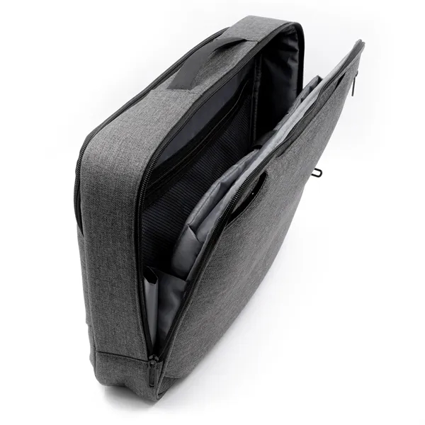Briefcase/backpack design 16" laptop bag with front pocket and internal document... from ASI 68507 The Magnet Group / The Bag Factory®