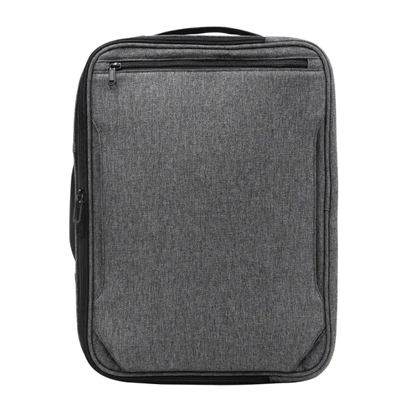 Briefcase/backpack design 16" laptop bag with front pocket and internal document... from ASI 68507 The Magnet Group / The Bag Factory®