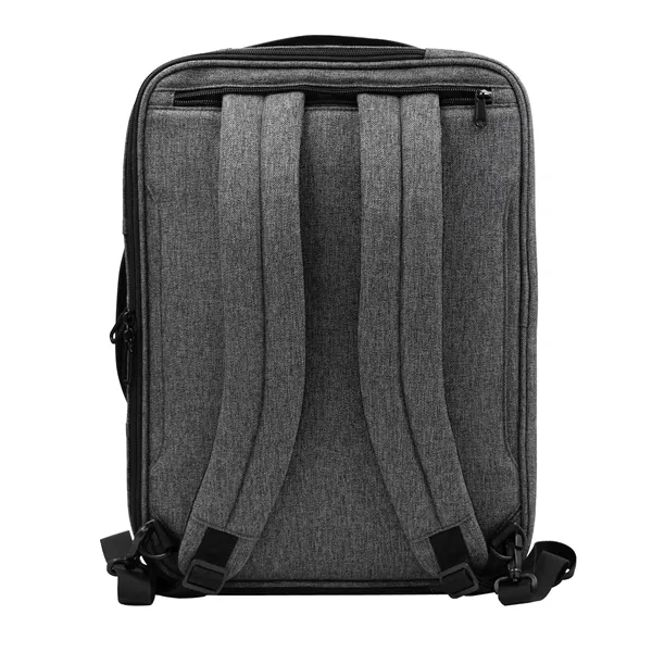 Briefcase/backpack design 16" laptop bag with front pocket and internal document... from ASI 68507 The Magnet Group / The Bag Factory®