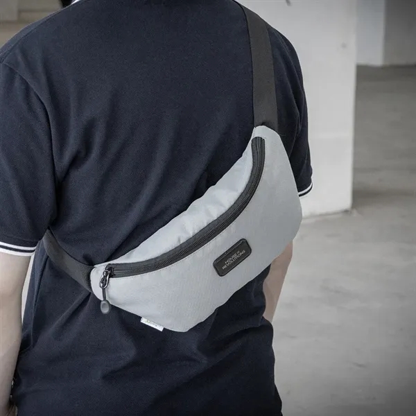 Fanny pack made from recycled PET bottles with an adjustable strap.... from ASI 68507 The Magnet Group / The Bag Factory®