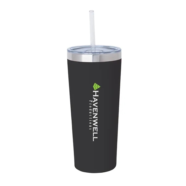 3.44" x 7.75" x 3.38" Biere double-wall stainless steel tumbler with... from ASI 67866 Logomark/Valumark