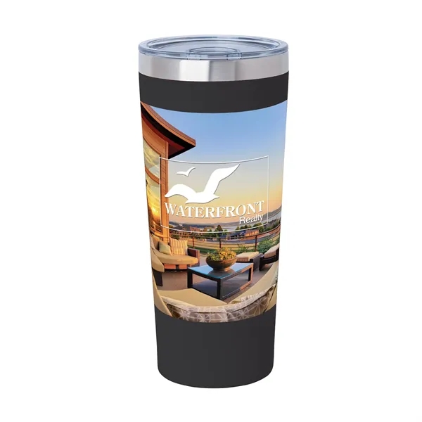 3.44" x 7.75" x 3.38" Biere double-wall stainless steel tumbler with... from ASI 67866 Logomark/Valumark