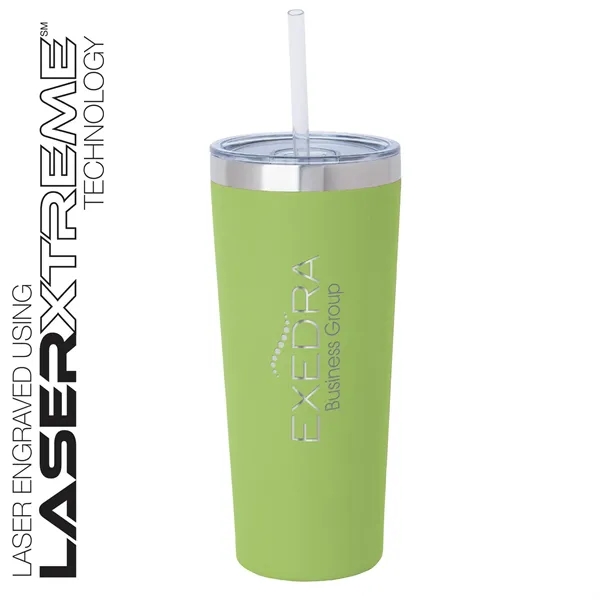 3.44" x 7.75" x 3.38" Biere double-wall stainless steel tumbler with... from ASI 67866 Logomark/Valumark