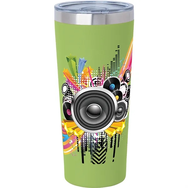 3.44" x 7.75" x 3.38" Biere double-wall stainless steel tumbler with... from ASI 67866 Logomark/Valumark