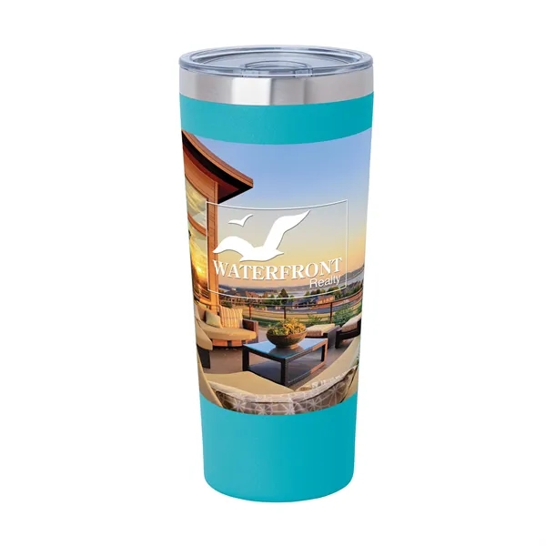 3.44" x 7.75" x 3.38" Biere double-wall stainless steel tumbler with... from ASI 67866 Logomark/Valumark