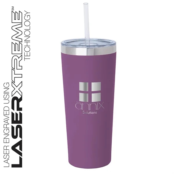 3.44" x 7.75" x 3.38" Biere double-wall stainless steel tumbler with... from ASI 67866 Logomark/Valumark