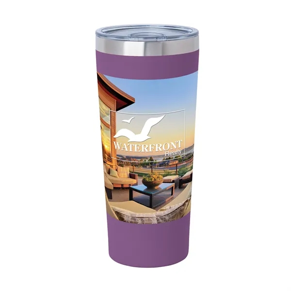 3.44" x 7.75" x 3.38" Biere double-wall stainless steel tumbler with... from ASI 67866 Logomark/Valumark