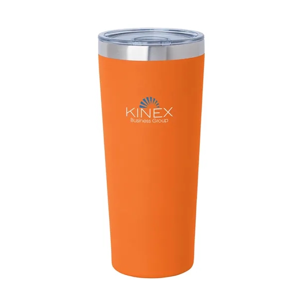 3.44" x 7.75" x 3.38" Biere double-wall stainless steel tumbler with... from ASI 67866 Logomark/Valumark