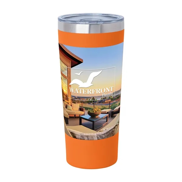 3.44" x 7.75" x 3.38" Biere double-wall stainless steel tumbler with... from ASI 67866 Logomark/Valumark