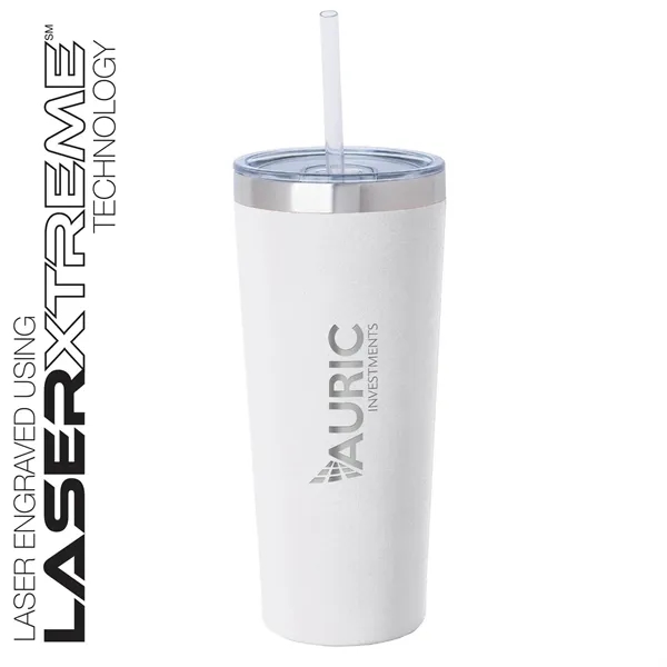 3.44" x 7.75" x 3.38" Biere double-wall stainless steel tumbler with... from ASI 67866 Logomark/Valumark