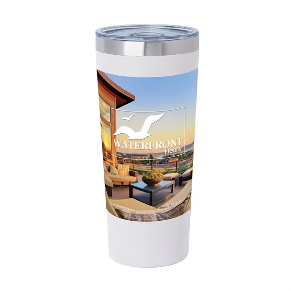 3.44" x 7.75" x 3.38" Biere double-wall stainless steel tumbler with... from ASI 67866 Logomark/Valumark