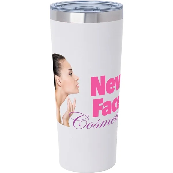 3.44" x 7.75" x 3.38" Biere double-wall stainless steel tumbler with... from ASI 67866 Logomark/Valumark