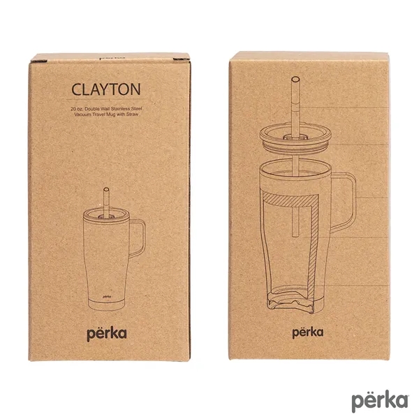 Perka® Clayton 20 oz. Double Wall, Stainless Steel Travel...... from ASI 67866 Logomark/Valumark