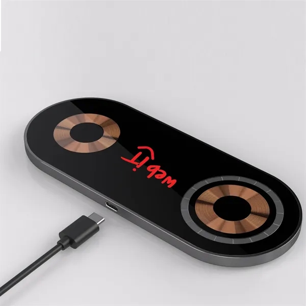 Glass Top Dual Wireless Charging Pad... from ASI 68507 The Magnet Group