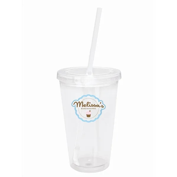 Clear Tumbler with Colored Lid - 18 oz.... from ASI 40480 Koozie Group / Norwood