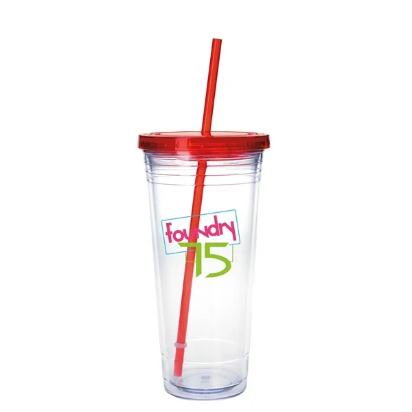 Clear Tumbler with Colored Lid - 24 oz.... from ASI 40480 Koozie Group / Norwood