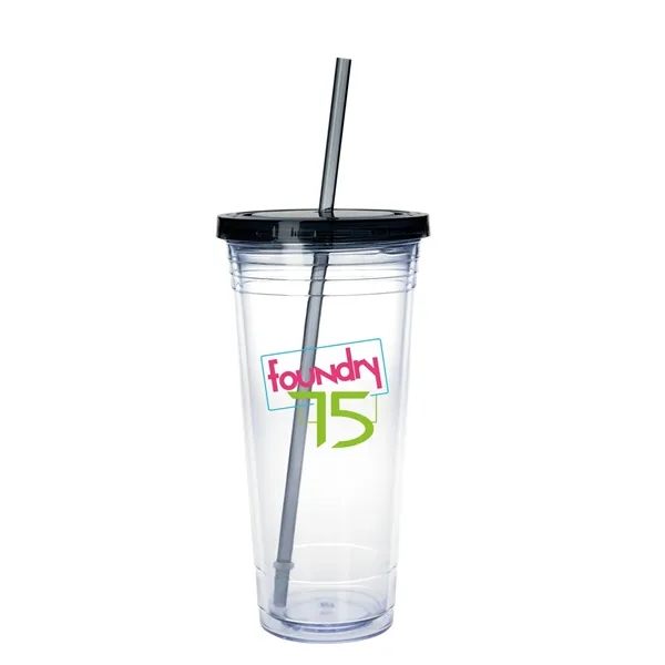 Clear Tumbler with Colored Lid - 24 oz.... from ASI 40480 Koozie Group / Norwood