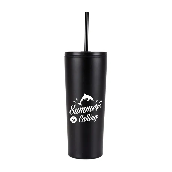 Bayard 24 oz. Double Wall Steel/PP Liner Straw Tumbler... from ASI 67866 Logomark/Valumark