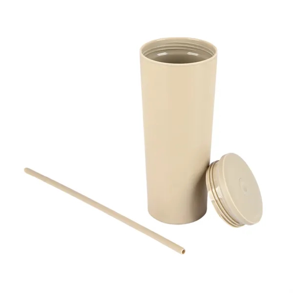 Bayard 24 oz. Double Wall Steel/PP Liner Straw Tumbler... from ASI 67866 Logomark/Valumark
