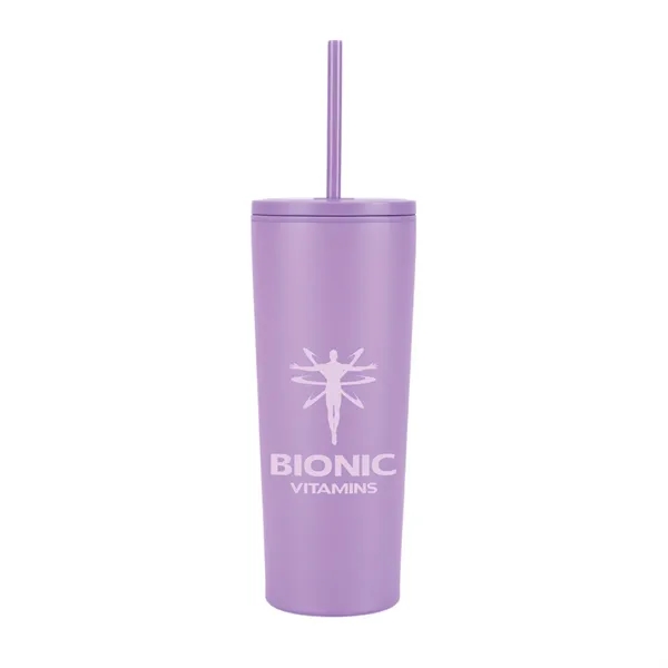 Bayard 24 oz. Double Wall Steel/PP Liner Straw Tumbler... from ASI 67866 Logomark/Valumark
