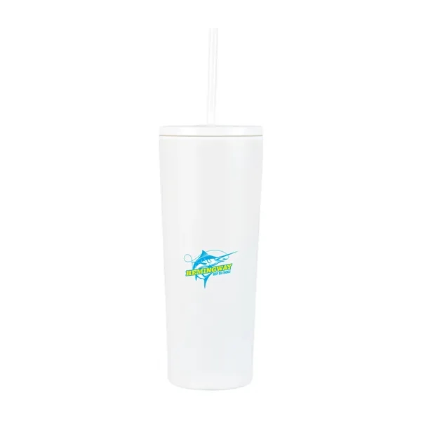 Bayard 24 oz. Double Wall Steel/PP Liner Straw Tumbler... from ASI 67866 Logomark/Valumark