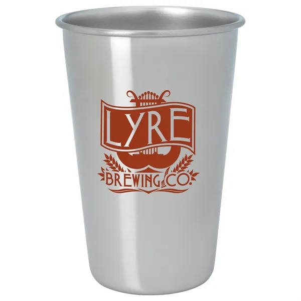 Stainless Pint Glass - 16 oz.... from ASI 40480 Koozie Group / Norwood