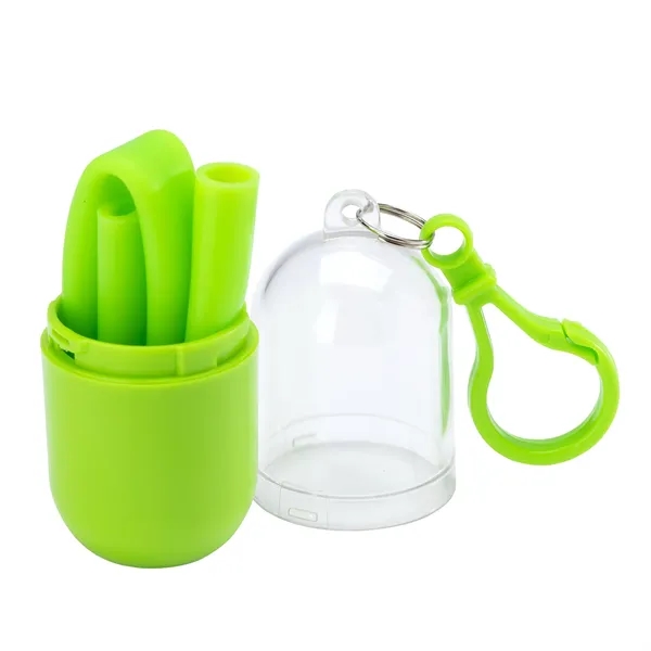 Bellini Silicone Straw in Capsule Case... from ASI 67866 Logomark/Valumark