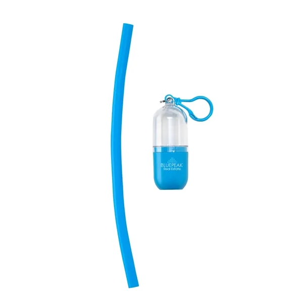 Bellini Silicone Straw in Capsule Case... from ASI 67866 Logomark/Valumark