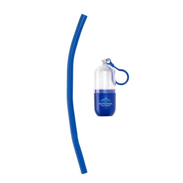 Bellini Silicone Straw in Capsule Case... from ASI 67866 Logomark/Valumark