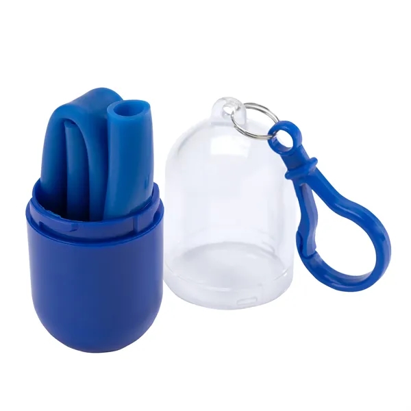 Bellini Silicone Straw in Capsule Case... from ASI 67866 Logomark/Valumark