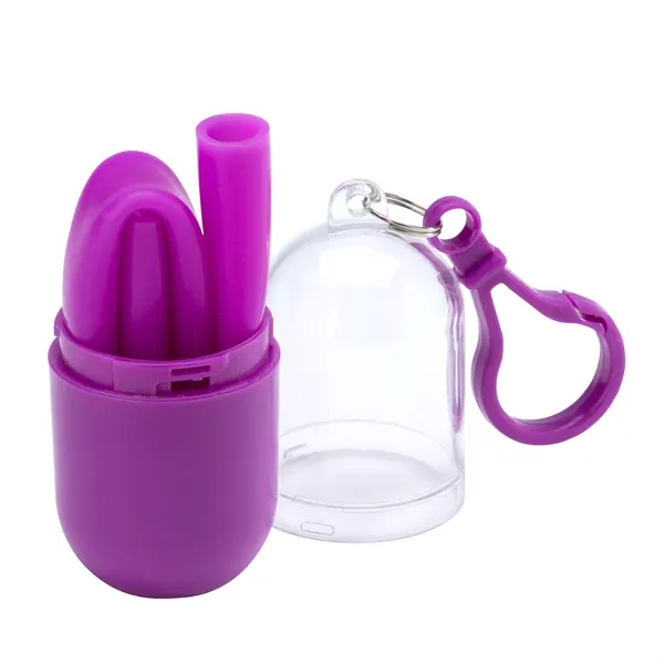 Bellini Silicone Straw in Capsule Case... from ASI 67866 Logomark/Valumark