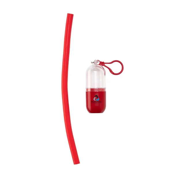 Bellini Silicone Straw in Capsule Case... from ASI 67866 Logomark/Valumark