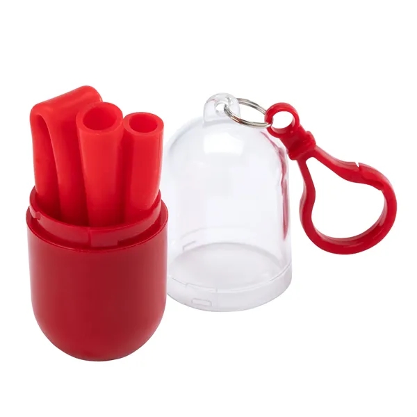 Bellini Silicone Straw in Capsule Case... from ASI 67866 Logomark/Valumark