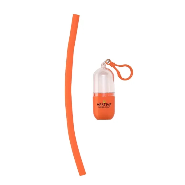 Bellini Silicone Straw in Capsule Case... from ASI 67866 Logomark/Valumark