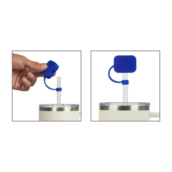 Morey Silicone Straw Topper... from ASI 67866 Logomark/Valumark