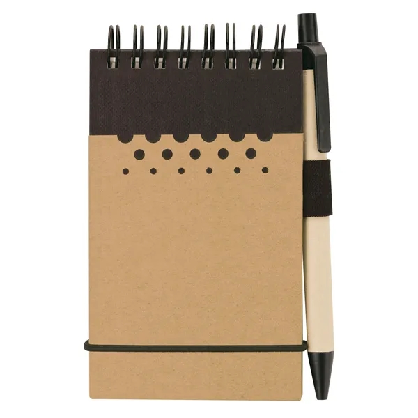 Mini hardcover jotter with dot design and matching paper pen.... from ASI 67866 Logomark/Valumark / Valumark™