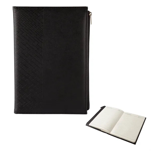 1" x 8.62" x 6" 80-page lined journal with replaceable leather... from ASI 67866 Logomark/Valumark