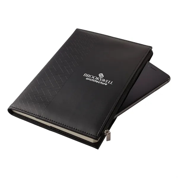 1" x 8.62" x 6" 80-page lined journal with replaceable leather... from ASI 67866 Logomark/Valumark