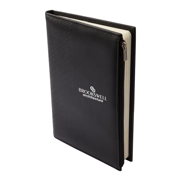 1" x 8.62" x 6" 80-page lined journal with replaceable leather... from ASI 67866 Logomark/Valumark