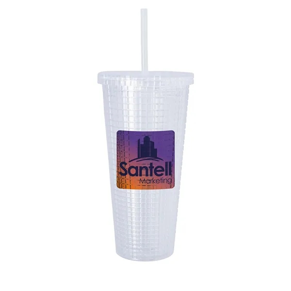 Square-Pattern Double-Wall Tumbler - 23 oz.... from ASI 40480 Koozie Group