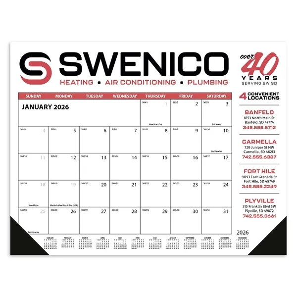 Skinner & Kennedy™ Desk Pad Calendar... from ASI 40480 Koozie Group