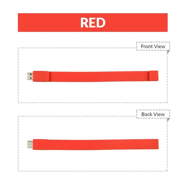 Silicone wristband USB flash drive with multiple available capacities and colors.... from ASI 37218 Athena Promo (tm)